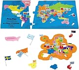 Imagimake Mapology World Map Jigsaw Puzzle with Flags & Capitals 78 pcs view 1