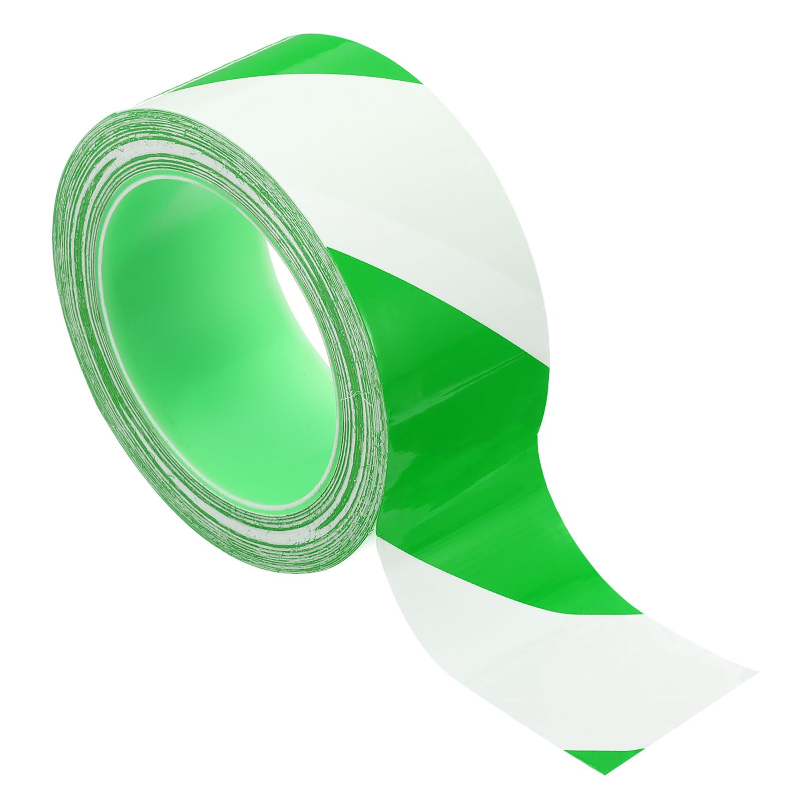 PATIKIL Safety Caution Tape 33m x 48mm, Safety Warning Stripe Tape Floor Tape for Marking Floor Walls Stair, Green White