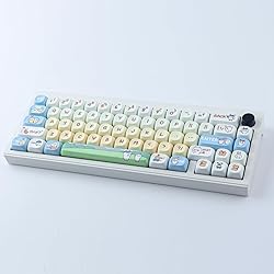 TYRIXKI PBT Keycaps 145 Keys MOA Profile Cute
