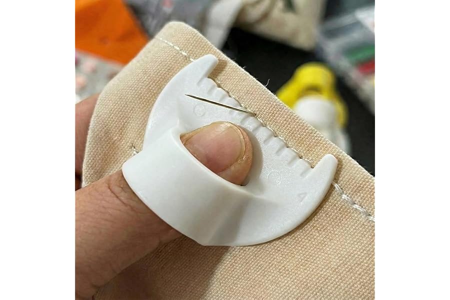2-Pack Edge Stitch Sewing Tools, 4mm Hemmer Sewing Guide & Seam Finisher for DIY Fabric, Quick Clothing Repairs and Neat Hems [White]