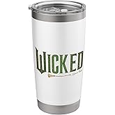 Wicked Movie Logo Elphaba Green And Gold Broom Stainless Steel Insulated Tumbler