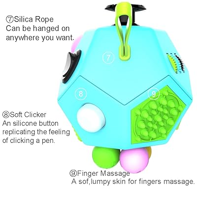 Buy Moshnoly 12 Sided Fidget Cube For Adults Anti Anxiety Dodecagon Cube Relieves Stress And Decompression Controller Block Toys For Kids And Adult With Adhd Add Ocd Autism In School Online In