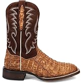 Dan Post Boots Mens Leon Embroidered Square Toe Pull On Dress Boots Mid Calf - Brown