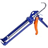 WADFOW Caulking Gun, No Drip Caulk Gun,9" Drip Free Adjustable Hand Caulking Gun with Comfort Grip and 360° Rotary Design, Sm