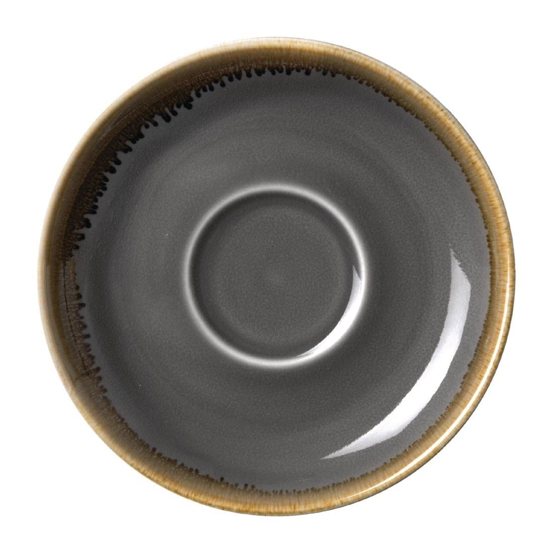 Olympia Kiln Smoke Saucer 160mm (6 Pack) - Small Dessert, Tea, Coffee Plates, Microwave Safe HC393
