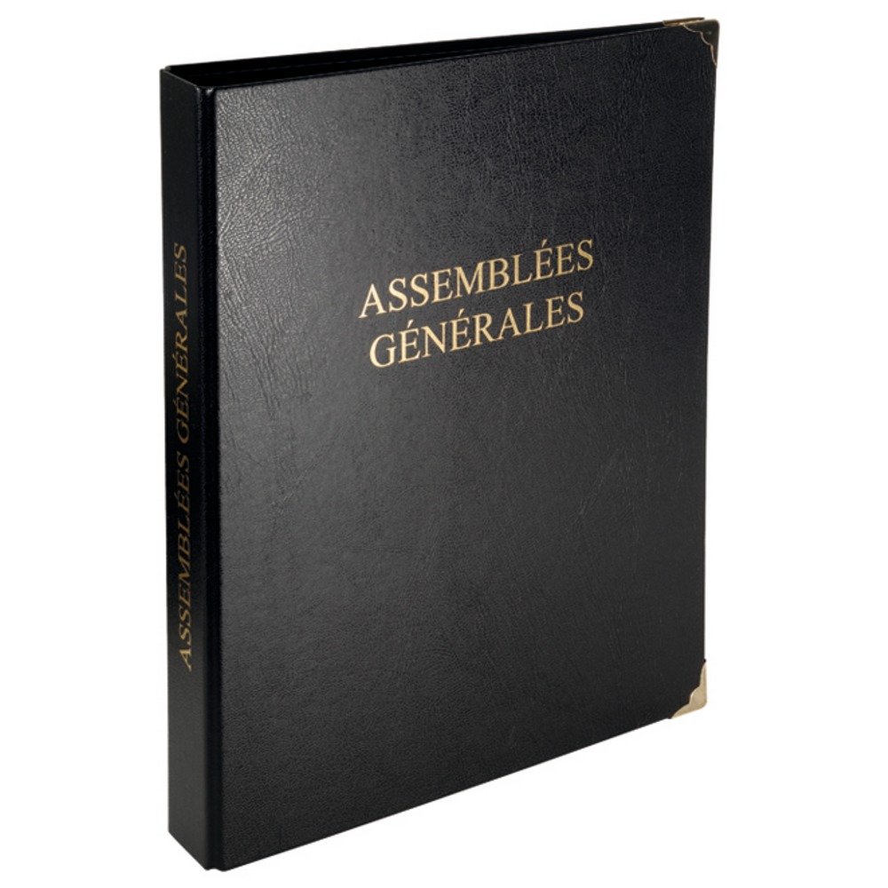 Exacompta - Ref 4606E - General Meeting Ring Binder - 340 x 290mm in Size, 4 Rings, Includes Perforated Refill Pad with 100 Sheets - French Text (Pack of 10)