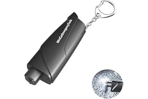 QUZOC Window Breaker Seatbelt Cutter, 3-in-1 Glass Breaker and Seat Belt Cutter, 1 Pack Car Emergency Escape Tool for Automotive Accidents Black