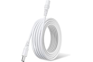 33FT/10M Pure Copper Power Extension Cable, 5.5mm x 2.1mm Female to Male, DC 12V Power Extension Cord for Security Camera CCT