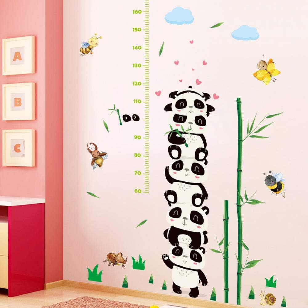 Guooe Stickers Muraux Enfants Chambre Fille Decoration Deco Bebe Panda Bambou Insecte Acrylique Amovibles Vinyle Diy Hauteur Toise Autocollant Mural Pepiniere Salle Stickers Muraux Accessoires Et Decorations