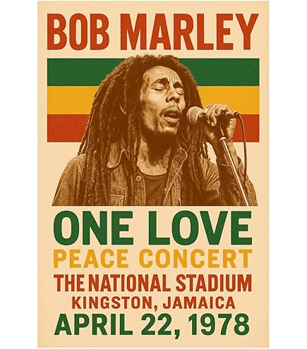 Amazon.com: GENERIC BOB MARLEY REPLICA CONCERT POSTER 11