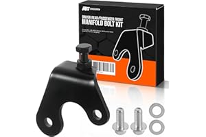 ROGIERRA Driver Rear/Passenger Front Exhaust Manifold Bolt & Bracket Repair Kit - Compatible with 1999 & Newer GM Trucks & SUVs (4.8L 5.3L 6.0L 6.2L Engines)