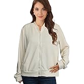 Brebebe Womens Zip Up Casual Jackets Bomber Jacket
