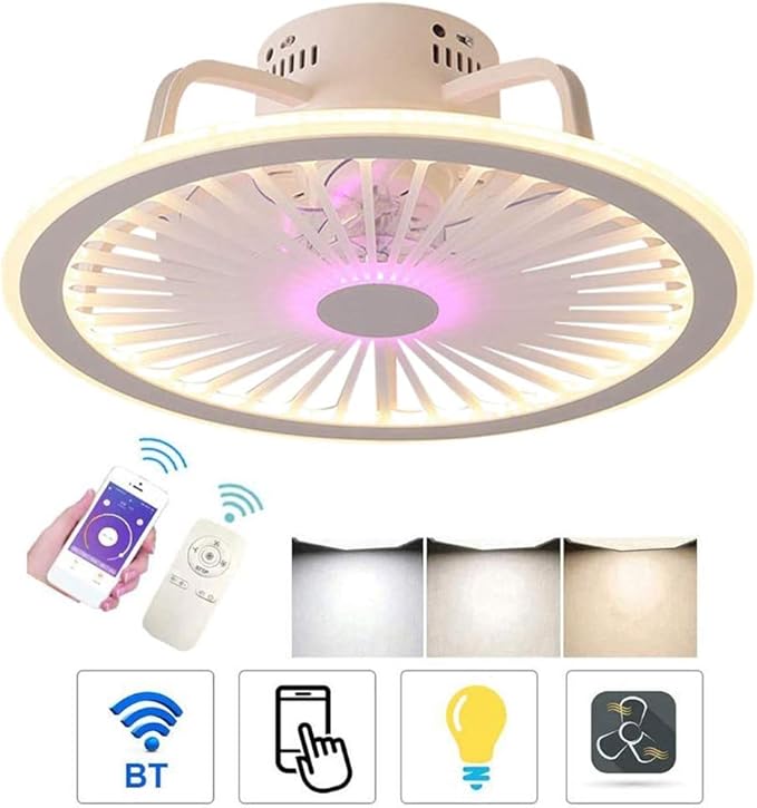 40W Smart Ceiling Fan Lights with Remote Control And App Control