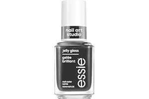 essie Nail Art Studio Jelly Gloss Polish, Vegan, Sheer Black Nail Polish, Ink Jelly, 0.46 Fl Oz