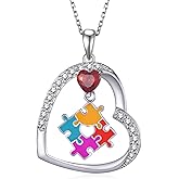 Cujiesp Autism Necklaces 925 Sterling Silver Autism Awareness Autism Awareness Stuff Autism Gifts for Women