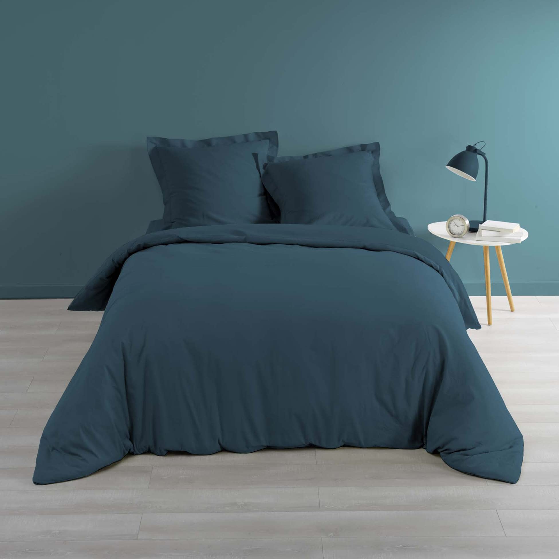 Douceur d'Intérieur, Percale Blue Cotton Percale Duvet Cover (240x220cm)