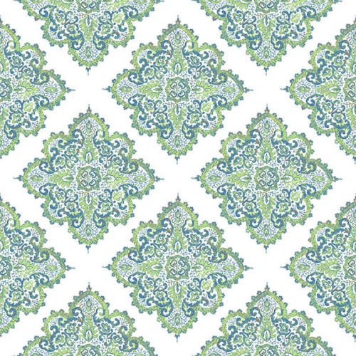 Galerie G67366 Indo Chic, Green/White