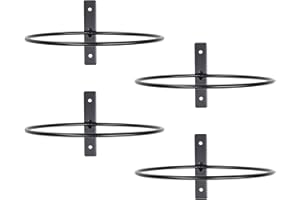 Darware Metal Wall Planter Rings (8-Inch, 4-Pack); Wall Mounted Holders for Plant and Flower Pots