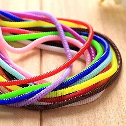 Smile Pick Universal TPU Spiral Cord Protector (Multicolour)