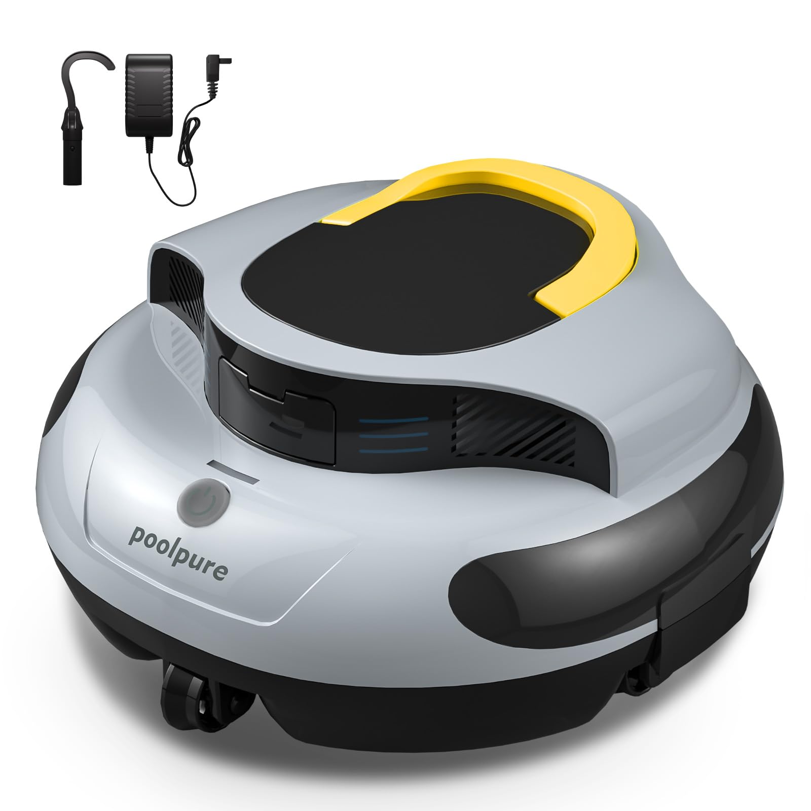 Photo 1 of POOLPURE AquaGuard SE II Cordless Robotic Pool Cleaner - 100Min Runtime with 5000mAh Battery, Dual 30W Motors & 2150 GPH Suction for Above Ground & Inground Pools, Advanced Navigation.