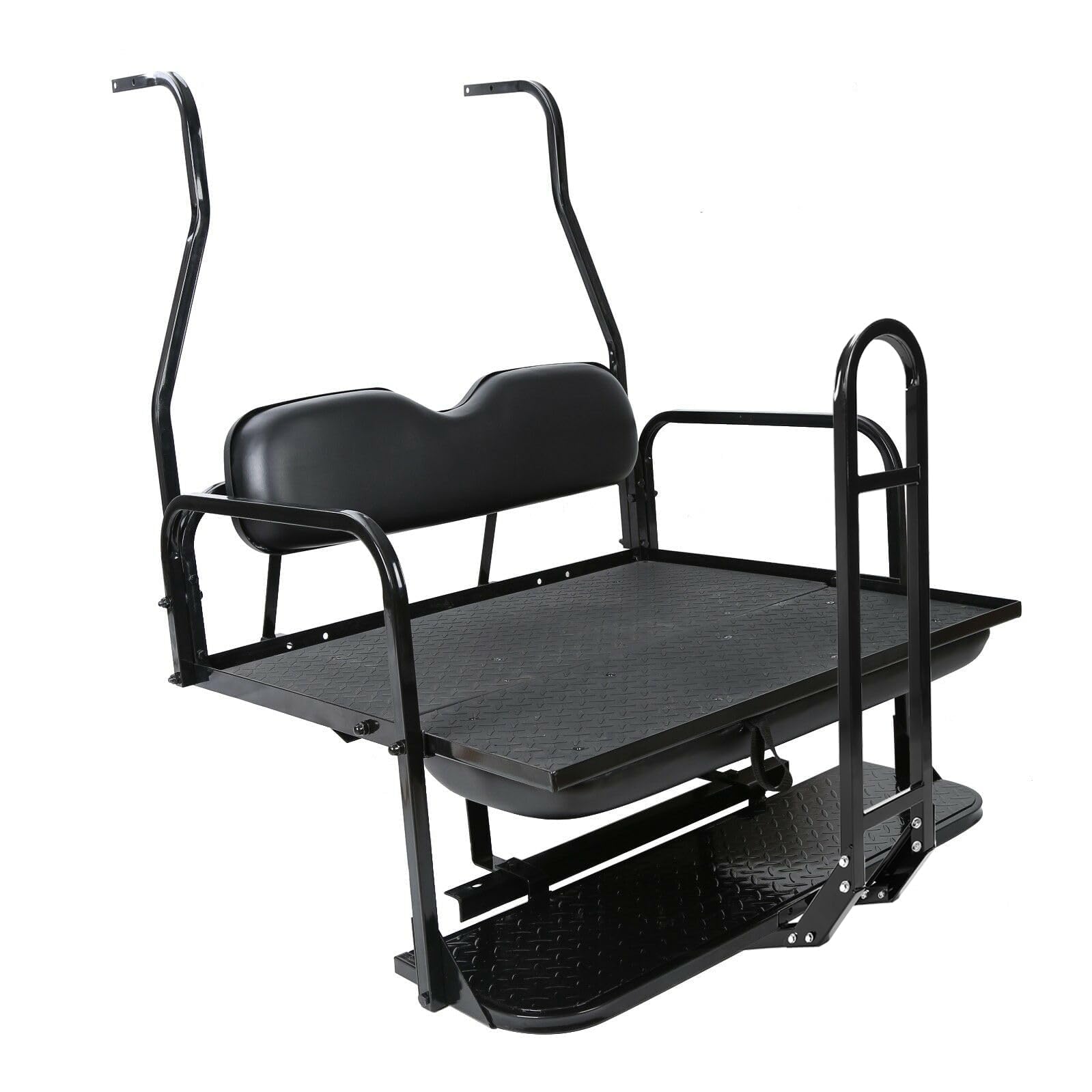 Photo 1 of ECOTRIC Rear Flip Folding Seat Kit W/Brab Bar Compatible with 2000.5-up Club Car DS Model Golf Cart 400 lbs Weight Capacity-3 packages