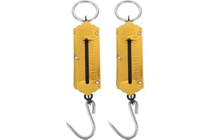GALPADA 2Pcs Portable Spring Scale Durable Mechanical Fishing Weight Scale with