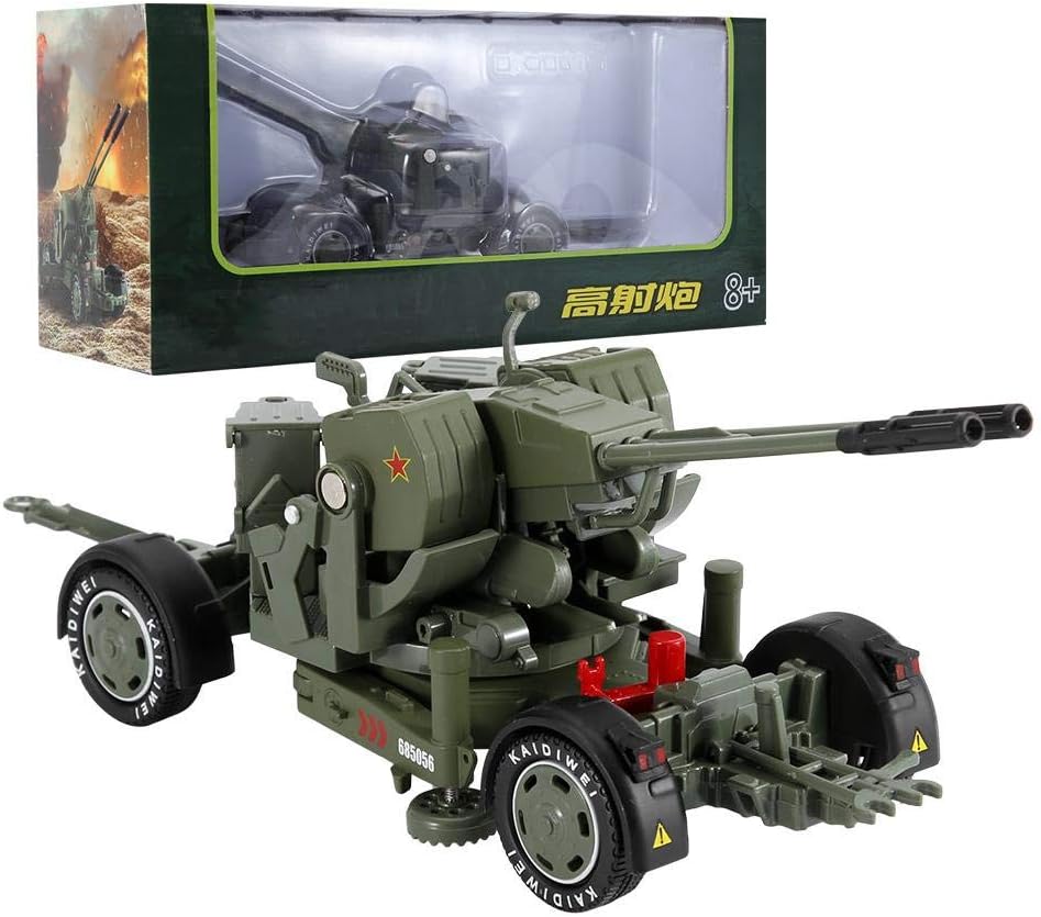 idalinya Car Model Toy Kid Truck 1/35 Military Truck Fla k Model Car Alloy Vehicle Kids Toy Gift