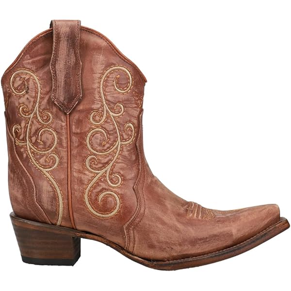 Amazon.com | Corral Boots Women's Q7037 Ankle Boot, Almond, 6