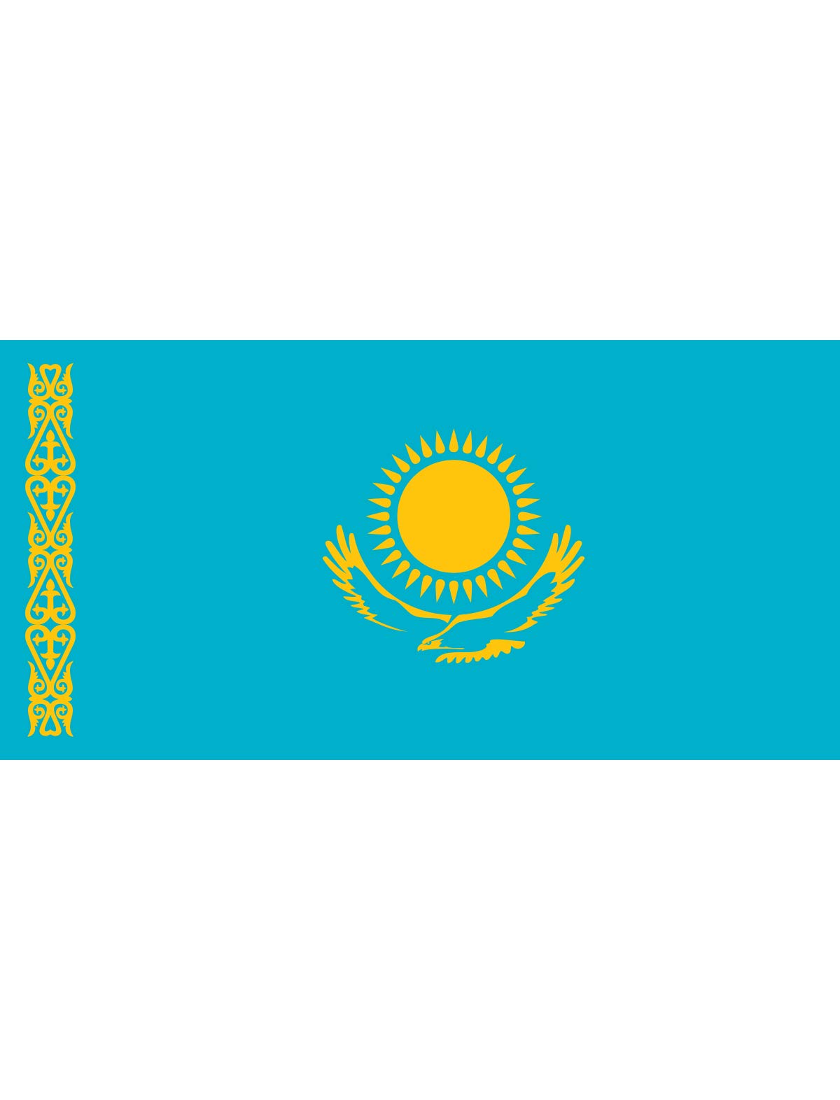 TrendClub100® Flag "Kazakhstan Kazakhstan KZ" - 150 x 90 cm / 90 x 150 cm