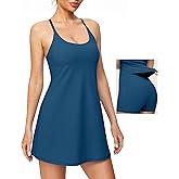 Heathyoga Tennis Dresses for Women with Shorts Underneath and Bra Athletic Dress for Women Dress with Pockets Golf Outfits