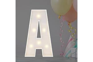 JoyBox Design 2FT Marquee Light Up Letters Numbers, Mosaic Balloon Frame, Party Decoration for Birthday, Wedding, Anniversary, Graduation – Letter A