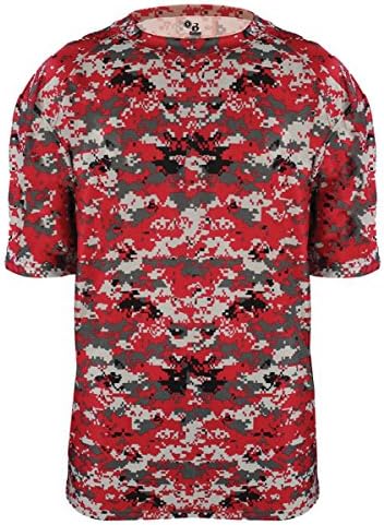 4180 Badger Men's Short Sleeve Sublimated Camo Tee - Burnt Orange Digital - Medium