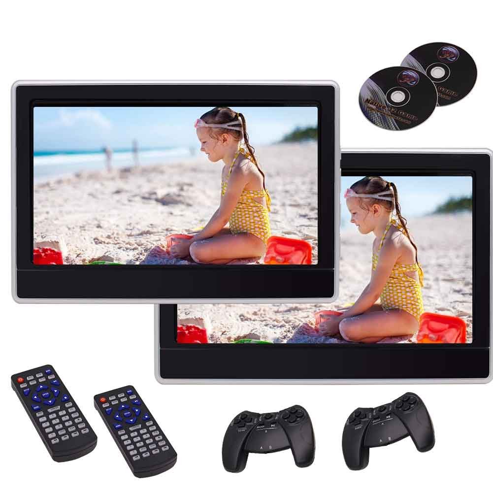 正式的 ヘッドレストモニター B0787yz71g Ir 2pcs Sd Hdmiポート リモートコントロール用タッチキーのカーリアシートメディアプレーヤータブレットスタイルサポートfm ワイヤレスゲーム Usb充電と車のヘッドレストモニターdvdプレーヤー取り外し可能 11 6インチ電話