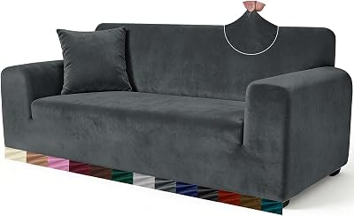 Yeahmart Thick Velvet Sofa Cover 4 Seater Premium Stretch XL Non Slip