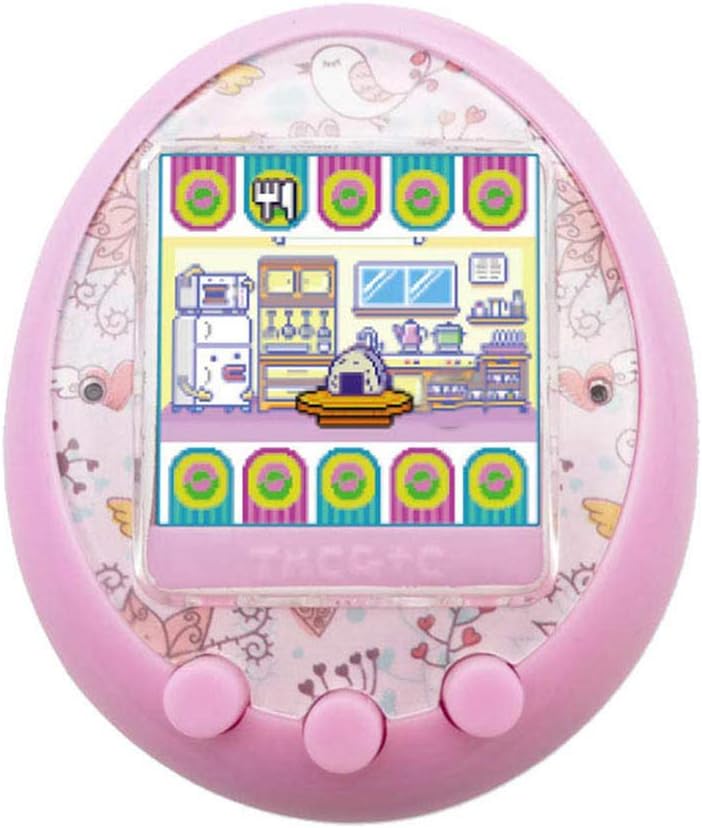 Virtual Pet Toy, veyikdg Electronic Handheld Pet Toy Child Tamagotchi Electronic Virtual Kids Educational Toy Slot Machine with LED Blhing for Kids Christmas Birthday for Boys and Girls Gift (Pink -B)