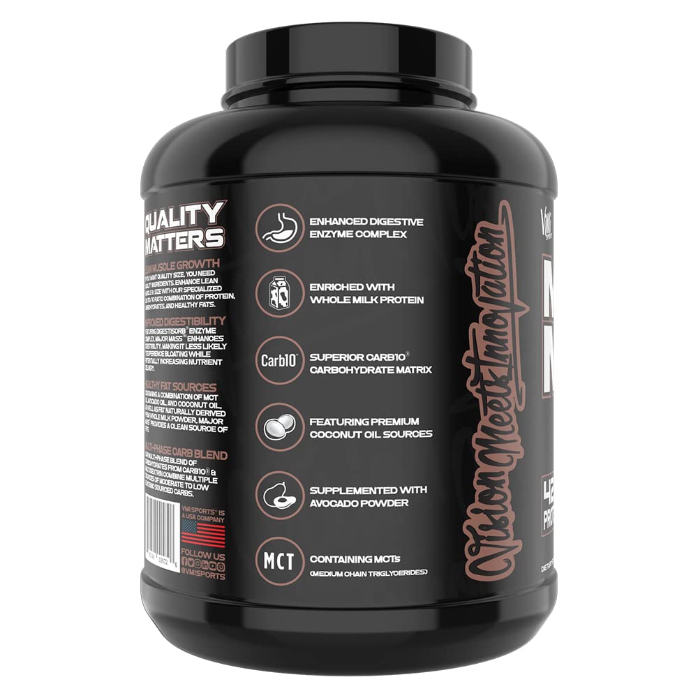 VMI Sports | Major Mass Lean Mass Gainer | Mass Gainer Protein Powder for Muscle Gain | Weight Gainer Protein Powder for Men | Weight Gainer for Women (Chocolate Milkshake)