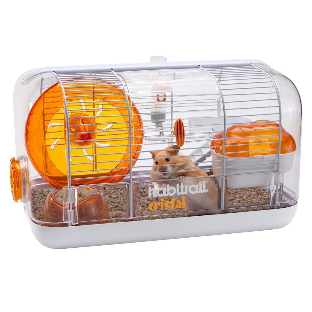 Habitrail Cristal Hamster Cage, Small Animal Habitat with Hamster Wheel