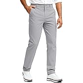 Comdecevis Mens Classic Fit Stretch Golf Pants - 30" 32" 34" Inseam Quick Dry Lightweight Dress Work Casual Trousers