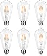 Antique LED Bulb, SHINE HAI 4W (40W Equivalent) ST64 Vintage Edison Light Bulb LED Lighting, 470 Lumen 2200K Warm White E26 Base, Pack of 6