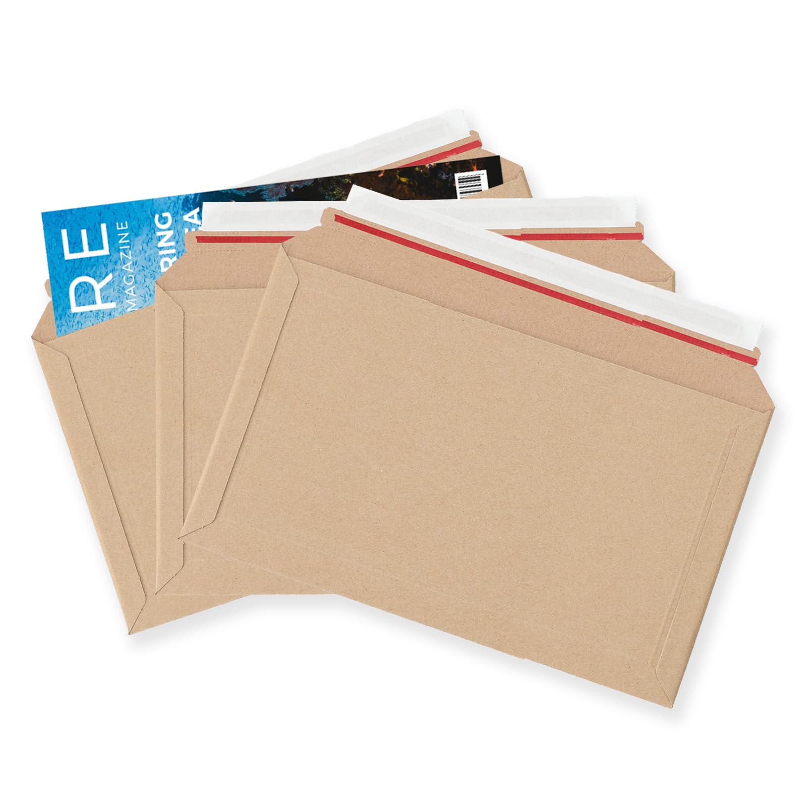 Cardboard Envelopes Peel and Seal Strong Board Packaging Postal Mailing Shipping Postal Royal Mail Large Letter Posting Envelopes (334x234mm), 10 Envelopes