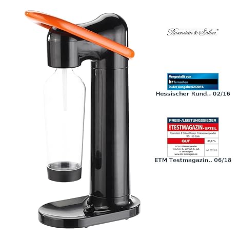 Rosenstein & Söhne Leitungswasser-Sprudler: Design-Trinkwassersprudler WS-160.Soda für CO2-Kartuschen (Sprudelwasser Maker)