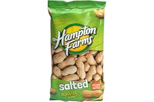 Hampton Farms - USA Grown All-Natural - Fancy Roasted In-Shell Salted Peanuts - 10 oz. Bag