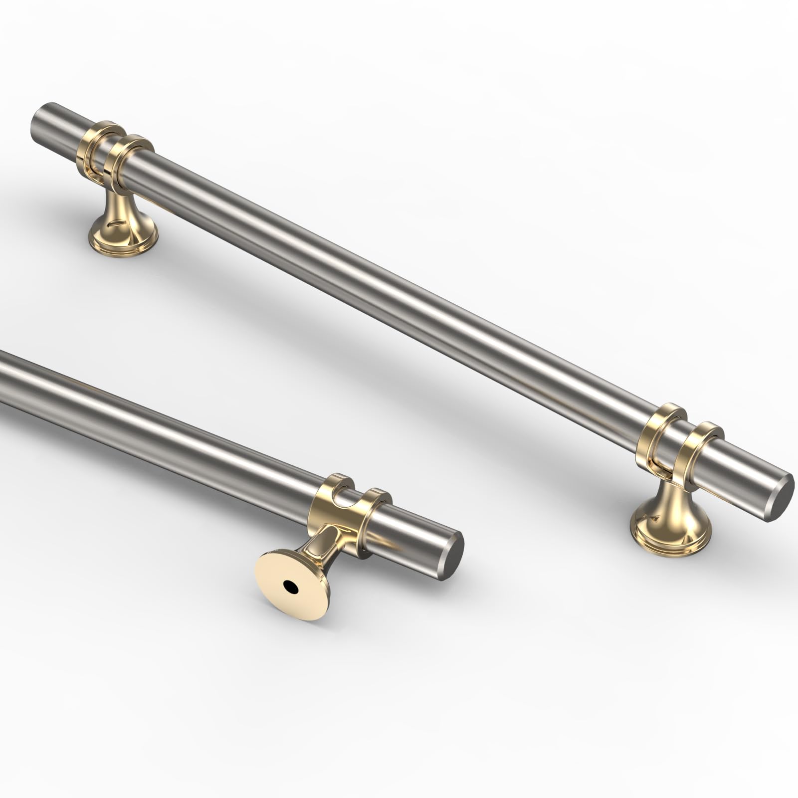 Photo 1 of Asidrama 10 Pack 6.3 Inch(160mm) Gold and Brushed Satin Nickel Kitchen Cabinet Handles, Cabinet Pulls Kitchen Cabinet Hardware Cupboard Handles Drawer Pulls 4451