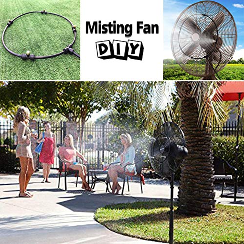 Finedayqi Outdoor Misting Misters Cooling System 33.3FT Misting Line for Patio Fan Garden
