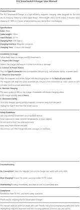 Giaogor Magnetic USB Charger Cable for Donerton P22 Smartwatch Charging Dock view 2
