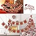 Tinksky Merry Christmas Burlap Banners Garlands for Holiday Party Decoration