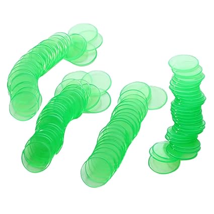 Generic 100pcs Green Plastic Count Bingo Chips Markers for Bingo Cards Game 3cm Diameter