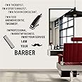 ANFRJJI Barber shop wall decals Hair salon stickers，Elevate Your Barber Shop or Hair Salon with PVC Removable Wall Decals - Perfect for Beauty Salon Wall Art and Barbershop Decor effect size 21"x24" (Black-JZY277-Barber)
