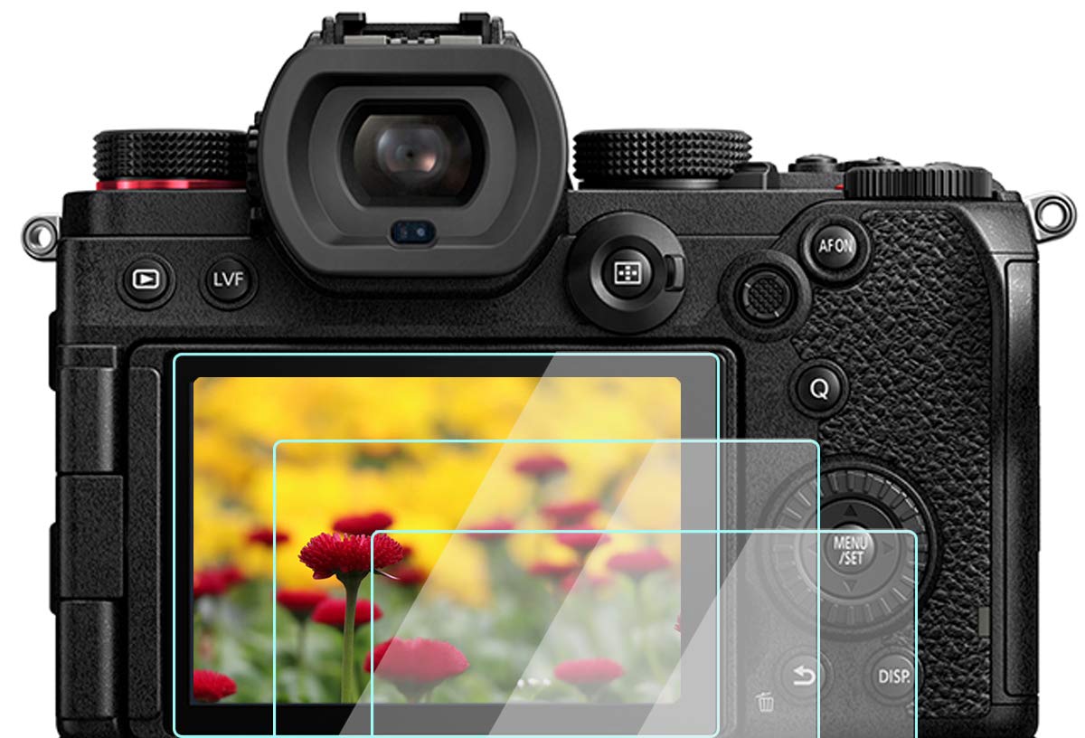 S5II Screen Protector Compatible for Panasonic Lumix S5 II GH6 G85 GX85 FZ300, 9H Tempered Glass Anti-Scrach Ultra-Clear (3 Pack)