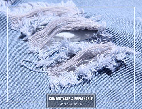 QingOrange Women High Waist Ripped Denim Jeans Shorts Distressed Short Pants